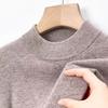 Suéter Tommy Genuino 100% Cachemir Puro Invierno Engrosado Suéter de Lana para Hombre Cuello Alto Medio Suéter de Punto para Base Ropa de Papá