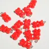 [Rosa Camelia] Material Rojo con Perlas Accesorios Cadena para Teléfono Móvil DIY Dulces Accesorios de Perlas Sueltas Joyería Hecha a Mano