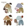 Ropa para Niños neza Pantalones para Niños Temporada de Primavera Otoño Nuevo Conjunto de Ropa de Otoño para Niñas Pantalones Casuales con Cuello Redondo Versátil para Niños