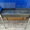 Grelha de Churrasco Espessa Totalmente Soldada, Grelha Comercial Grande com Borda para Gordura, Grelha de Churrasco Tradicional a Carvão, Suporta Personalização