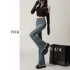 Jeans de Cintura Alta con Borde Deshilachado y Botones de Cuerno para Mujer, Explosiones Débiles de Primavera y Otoño 2024, Nuevos Pantalones Ajustados Retro, Tendencia Ins