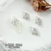 Pedras de Strass para Nail Art da Série Zircônia de Luxo Leve, Pingente de Estrela-do-Mar Versátil Deslumbrante e Luxuoso, Pedras de Strass para Unhas Laço