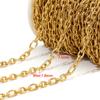 Corrente lateral de aço inoxidável com corrente cruzada, faça você mesmo, corrente de fio banhada a ouro 18k, acessórios de colar de joias da moda europeia e americana