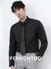 Camisa de vestir para hombre 100% algodón puro, color liso, antiarrugas, manga larga, fácil de cuidar, no necesita planchado, para uso profesional
