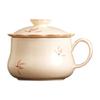 Arroz Esmalte Amarillo Orquídea Taza de Oficina China Taza para Separación de Té Taza Especial Personal Juego de Té de Cerámica Taza de Té