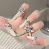 Joyería para Uñas Correa de Regalo con Diamante de Garra Destello Caja de Regalo de Navidad Corazón Torcido Cuadrado Mariposa Aleación Diamante de Uña Joyería