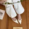 Sandalias de Tacón Alto Color Nude con Punta Abierta y Moño, Tacones Finos, Punta Puntiaguda, Elegantes Sandalias de Tacón Alto para Mujer, Nuevo Modelo Otoño 2026