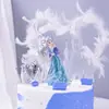 Decoración Pastel de Cumpleaños Congelado Sirena Amor Elsa Blancanieves Campanita Princesa Copo de Nieve Pluma Tarjeta