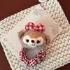 Mimmy Doce Desenho Animado Cabeça do Urso Duffy Corda Fofa Vintage Xadrez Laço de Cabelo Corda de Cabelo Xadrez Gato Kt Shirley Xadrez Vermelho