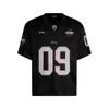 Camiseta de Malla Transparente con Número Impreso 09, Cuello en V, Manga Corta, Deportiva, Holgada, Uniforme de Fútbol para Hombre, Verano, Delgada, de Secado Rápido y Transpirable
