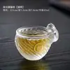 Palacio Cultural y Creativo de la Ciudad Prohibida Estilo Palacio Vidrio Grueso Copa Maestra Taza de Té Grande Individual con Forma de Gato para Uso Doméstico Juego de Té Kung Fu