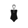 Bikini de aguas termales estilo coreano ins hot pecho pequeño alto color sólido sexy de una pieza 2025 nuevo traje de baño para mujer