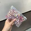 Argola de Toalha Infantil Sem Pelo Elástico de Borracha Alta Amarrador de Cabeça Feminino Elástico de Polegar de Menininha Faixa de Cabelo Corda para Cabeça de Bebê