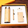 Conjunto de Copos Térmicos Inteligentes de Bambu Caderno de Bambu Conjunto de Presente para Eventos Empresariais