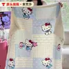 Manta com tema de menina KT, feita de macio fleece de leite, espessa para aquecer, manta de lã de cordeiro, xale, manta para cochilo no escritório, manta de sofá