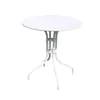 Mesa y Silla de Exterior Blancas Balcón Patio Jardín Ocio al Aire Libre Silla de Mimbre Cafetería Exterior Columpio Popular en Internet Combinación de Tres Piezas