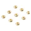 Cuentas Espaciadoras Chapadas en Oro de 18 Quilates que Conservan el Color para Pulsera Collar de Bricolaje Accesorios de Joyería Rueda Plana Lisa