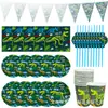 Decoração de Festa Temática Fósseis de Dinossauro Transfronteiriça Suprimentos Prato de Papel Copo de Papel Guardanapo Conjunto de Louça para Aniversário Infantil