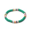 Pulsera Espaciadora de Arcilla Blanda de 6 mm con Estilo Étnico Playero Cordón Elástico de Color Mixto Pulsera Rebanada Cuentas Hechas a Mano Decoración de Cuentas Hechas a Mano