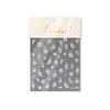 Pegatinas para Uñas Tomoni Shell Light Arte de Uñas DIY Estilo Fresco Popular Pegatinas para Uñas Decoraciones de Uñas con Flores Blancas Pintadas a Mano