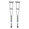 Muletas dobles de acero inoxidable para axilas para pacientes con fracturas, muletas de rehabilitación para piernas con discapacidad, muletas de resorte para caminar para personas mayores