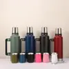 Garrafa Térmica de Aço Inoxidável Dobrável de Dupla Camada, Panela de Viagem, Grande Capacidade, Conservação de Calor e Frio para Exterior, Garrafa de Água Esportiva