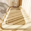 Manta Ins Estilo Creme Imitação de Caxemira para Quarto, Mesinha de Cabeceira, Refrescante, Antiderrapante, Espessada, Manta para Mesa de Centro, Sala de Estar, Fácil de Cuidar, Tapete de Chão