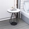 Mesa auxiliar de sofá de estilo nórdico, ligera, de lujo, creativa, para sala de estar, mesa de esquina con placa de roca, sencilla, moderna, nueva, redonda, para dormitorio, mesa de centro