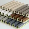 Rejilla Personalizada de Fibra de Bambú WPC Popular Tablero Gran Muralla Impermeable Retardante de Llama Panel de Pared para Fondo de TV Venta al por Mayor