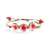 Pulsera de Gema de Tiempo con Espécimen de Planta Fresco y Simple - Tres Vidas, Tres Mundos, Diez Mil Millas de Flores de Durazno Joyería de Flores Secas al por Mayor