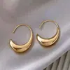 Pendientes de Aleación de Cobre 2026 Nuevo Estilo Aro Dorado Forma de Gota de Agua para Mujer Otoño e Invierno Pendientes Versátiles de Alta Gama