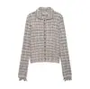 Colección nueva de primavera y otoño para mujeres transfronteriza: Suéter tejido estilo francés, inspirado en fragancias sutiles, con puños deshilachados, estilo 9874113
