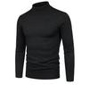 2024 Outono e Inverno Novos Homens Cor Sólida Meia-gola Alta Slim-fit Pullover Sweater Coreano Casual Sweater Base Camisa para Homens