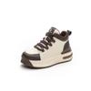 Tenis Blancos de Caña Alta para Mujer, Nuevo Estilo Otoño 2026, Zapatos Casuales con Cordones de Cuero Genuino, Tenis de Plataforma Gruesa que Aumentan la Altura, Venta al por Mayor