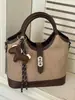 Bolsa de Balde Exquisita Simples Transfronteiriça de Verão 2026 para Mulheres, Bolsa de Ombro Transversal Fashion, Bolsa de Mão de Nicho