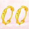 Mobius brincos Zhou mesmo 24k pigmento de ouro anel brincos moda feminina brincos simples atacado