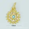 Ventas Directas de Fábrica, Al por Mayor en Stock, Collar Colgante Microincrustado de Cobre, Flor de Trébol de Cuatro Hojas Accesorios de Colgante Individual para Joyería DIY