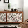 Pegatinas de Impresión Retro Renovación de Muebles Impermeables y a Prueba de Humedad Gabinete Viejo Armario Puerta Corredera Mesita de Noche Renovación Pared