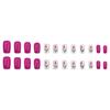 Comércio Exterior Estilo Simples Europeu e Americano Bagas Rosa Vermelho Roxo Flor Unha Peça Temperamento High-grade Sense Branco Nicho Wear Armor