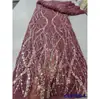 Vestido Francés Bordado de Lentejuelas Burbuja Vestido de Novia Tela de Encaje Lentejuelas de Novia Tela de Encaje