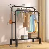 Perchero Simple de Pie para Dormitorio del Hogar, Barra Retráctil para Secar Ropa en Interiores, Colgador de Ropa, Tendedero para Balcón, Hogar