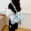 Bolso tote de alta costura de estilo coreano de moda con estampado de estrellas y pliegues de nube para mujer, elegante bolso de hombro de gran capacidad para ir al trabajo