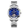 Reloj Mecánico Automático [Weskay] de Volante Grande Genuino Suizo para Hombre, Reloj de Pulsera Luminoso a Prueba de Agua Explosivo