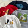 Camiseta de Manga Larga T2026 para Niños con Ojos Entrecerrados, Nuevo Producto de Otoño, Unisex con Estampado de Dibujos Animados en la Parte Delantera y Trasera, Camiseta Básica Versátil para Bebé