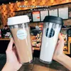 Taza de Café Portátil para Niñas Taza de Agua para Hombres Taza de Viaje de Plástico Verano Moderna Simple Taza para el Hogar con Tapa