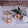 Rosa Feliz Rosa Aberta Flor de Seda Artificial Arranjo de Local de Casamento Buquê Flor Alta Casamento Rosa Rosa