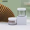 Bote Grueso Transparente de 200ml para Crema de Mascotas con 89 Dientes y Textura Similar al Vidrio, Envase Interior de Doble Capa, Bote de Boca Ancha, Bote Vacío para Mascarilla Capilar al por Mayor