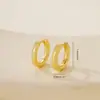Brincos simples acessórios de joalheria semiacabados material artesanal metal fivela de orelha redonda lisa brincos versáteis