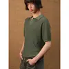 Atacado Em Estoque Simples Estilo Old Money Tricô Americano Masculino Manga Curta Camiseta Moda Verão Tendência Camisa Polo Masculina