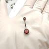 F136 Titanio Cúbico de Zirconia Cilíndrico Anillo para Ombligo Fabricante Transfronterizo Aleación de Titanio G23 Joyería para Perforación Corporal Uña para Ombligo